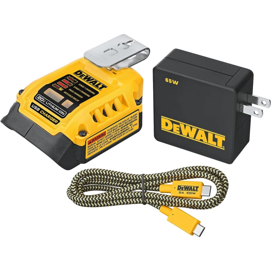 DeWalt Battery Charger and USB Wall Charging Kit: $65