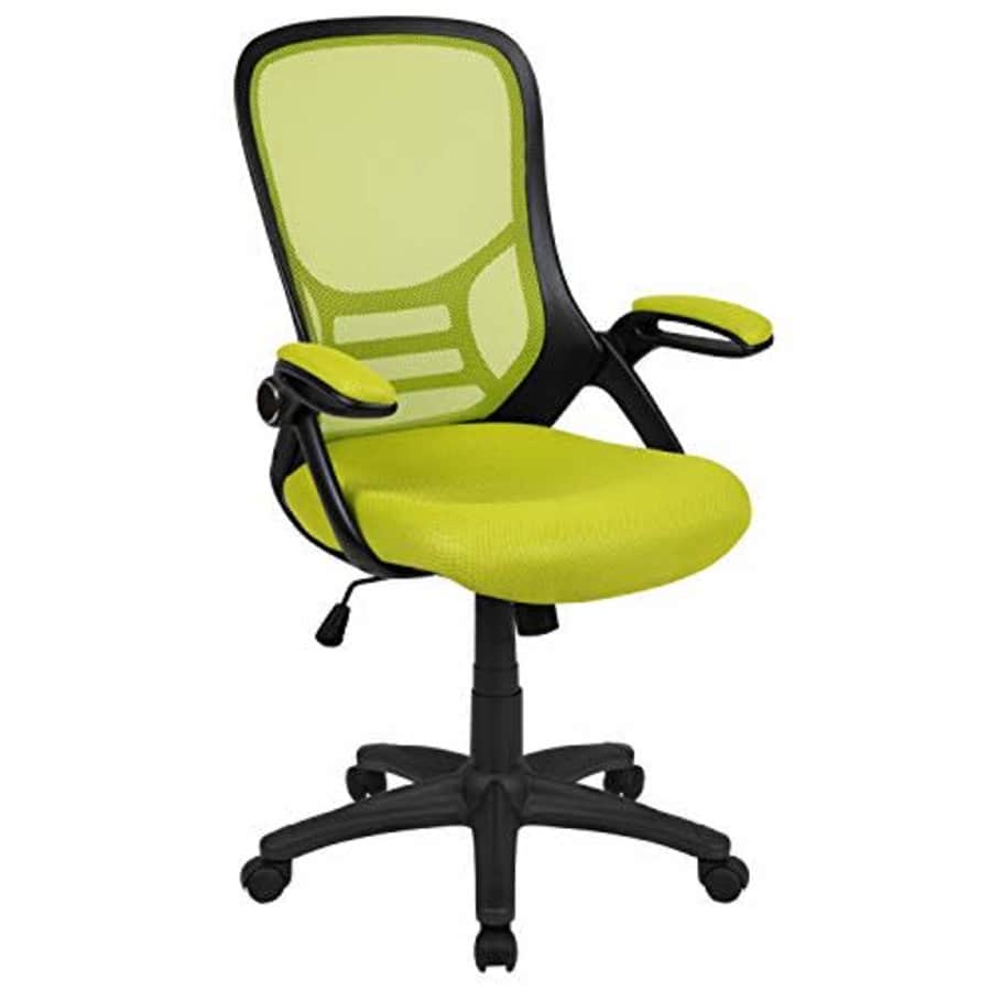 Flash Furniture HL-0016-1-BK-GN-GG High Back Green Mesh Ergonomic Swivel Office Chair with Black for $130