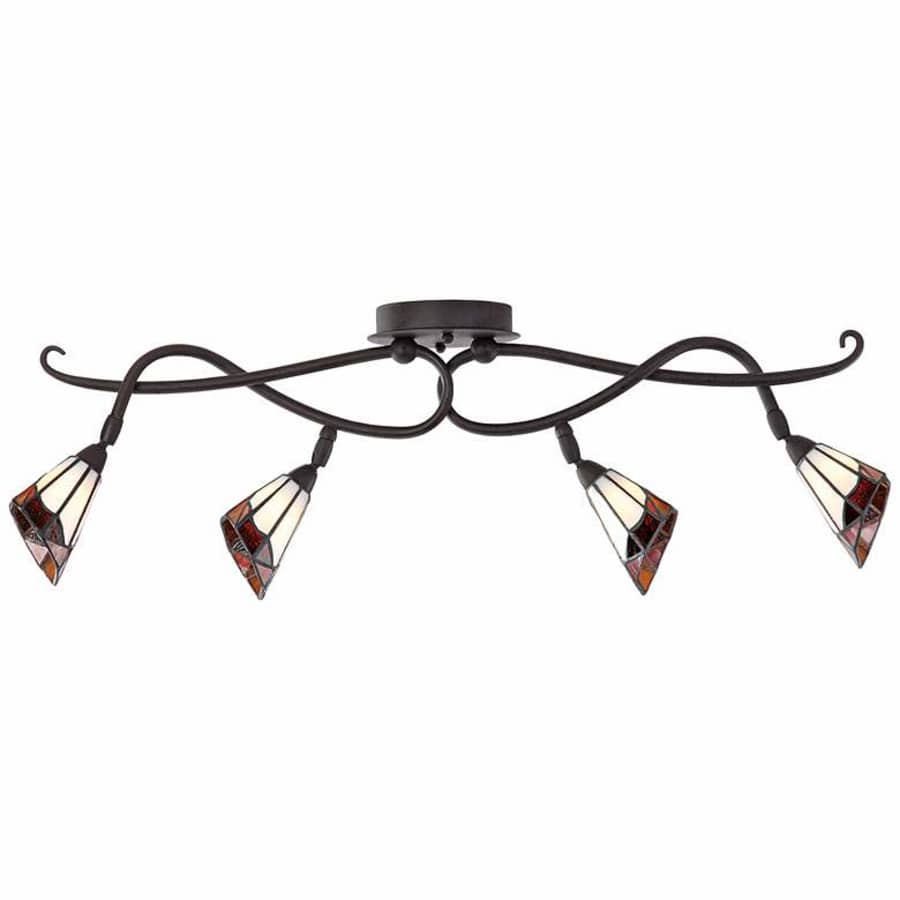Pro Track Tiffany Glass Scroll Ceiling Track Light for $150 Pro Track Tiffany Glass Scroll Ceiling Track Light for $150