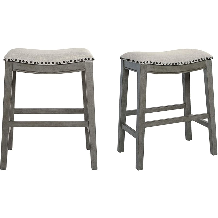 OSP Designs Nailhead Saddle Stool 2-Pack for $92