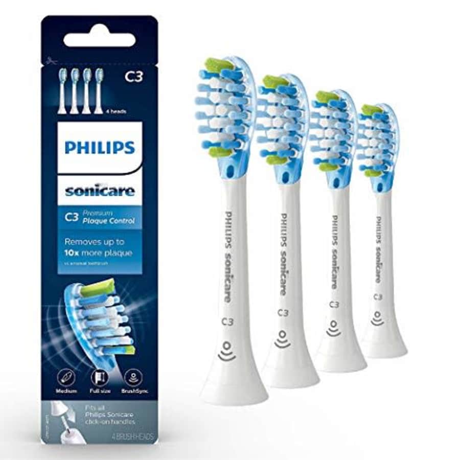Genuine Philips Sonicare C3 Premium Plaque Control toothbrush head, HX9044/65, 4 Count, White for $32 Genuine Philips Sonicare C3 Premium Plaque Control toothbrush head, HX9044/65, 4 Count, White for $32