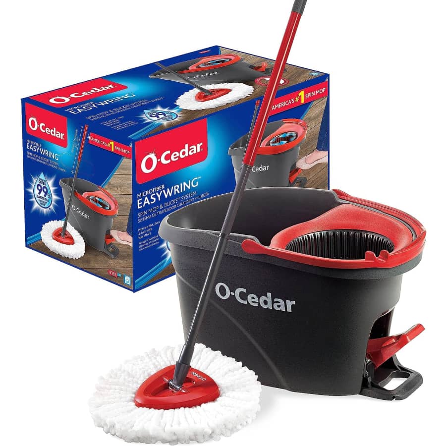 O-Cedar EasyWring Microfiber Spin Mop and Bucket for $30
