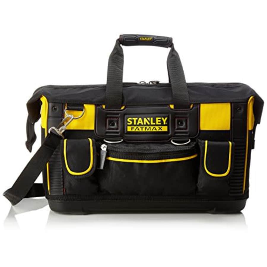 Stanley Tools STANLEY FATMAX Open Mouth Rigid Tool Bag with Storage Compartment, Multi-Pockets Storage Organiser, for $88 Stanley Tools STANLEY FATMAX Open Mouth Rigid Tool Bag with Storage Compartment, Multi-Pockets Storage Organiser, for $88