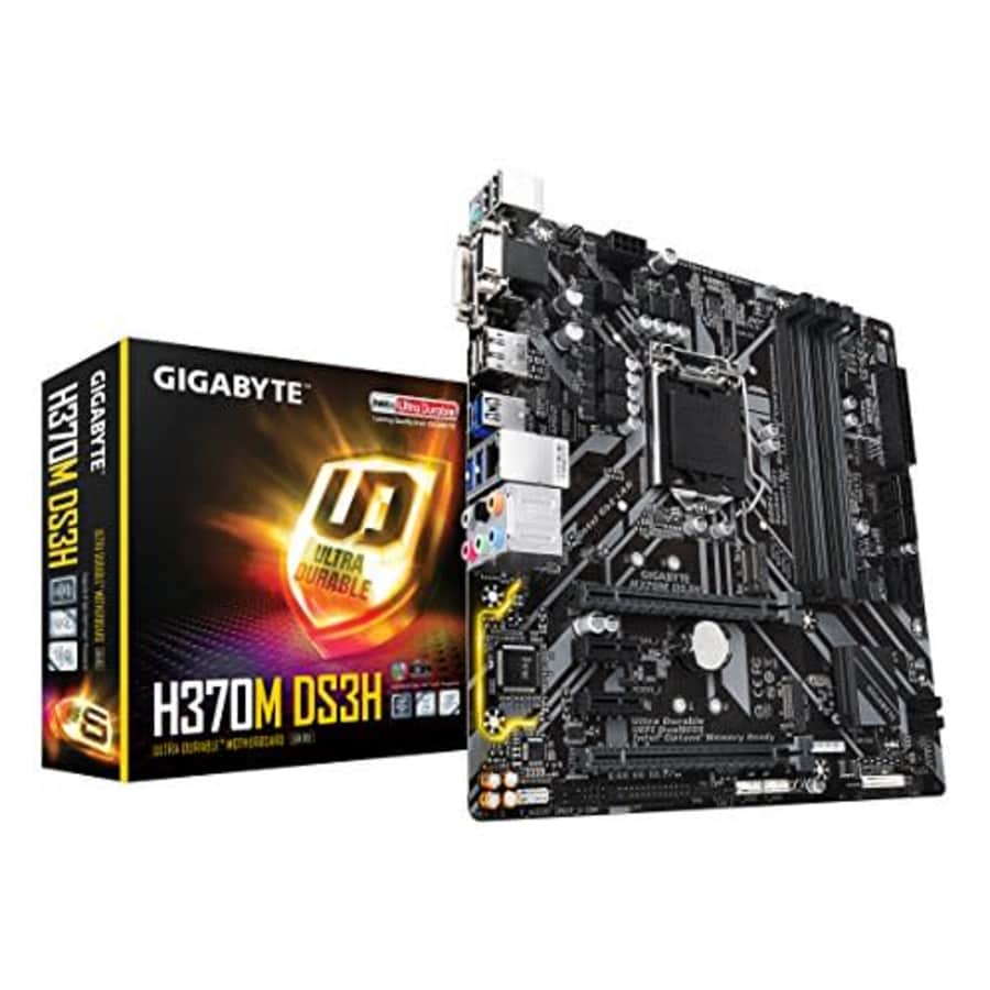GIGABYTE H370M DS3H (LGA1151/Intel/H270/USB 3.1 Gen 1 (USB3.0) Type A Type C/Micro for $92