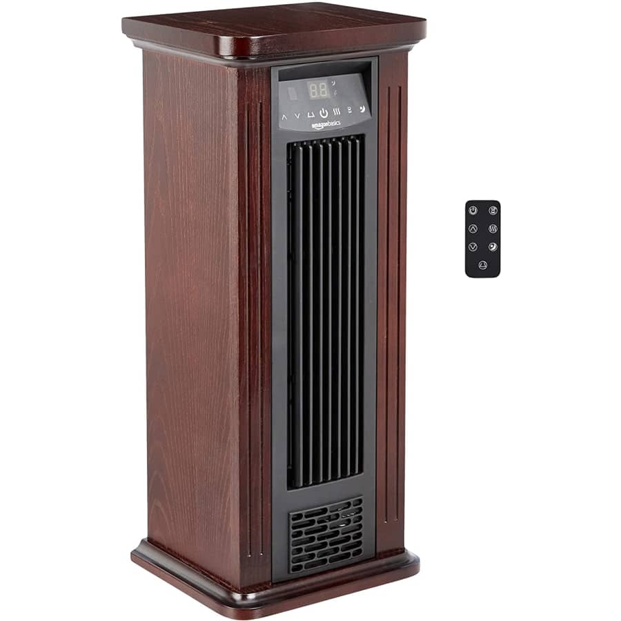 AmazonBasics 1,500-Watt Infrared Quartz Tower Heater for $93