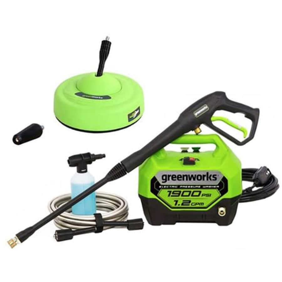Greenworks 1900 PSI 1.2 GPM Electric Pressure Washer Combo Kit: $104 Greenworks 1900 PSI 1.2 GPM Electric Pressure Washer Combo Kit: $104