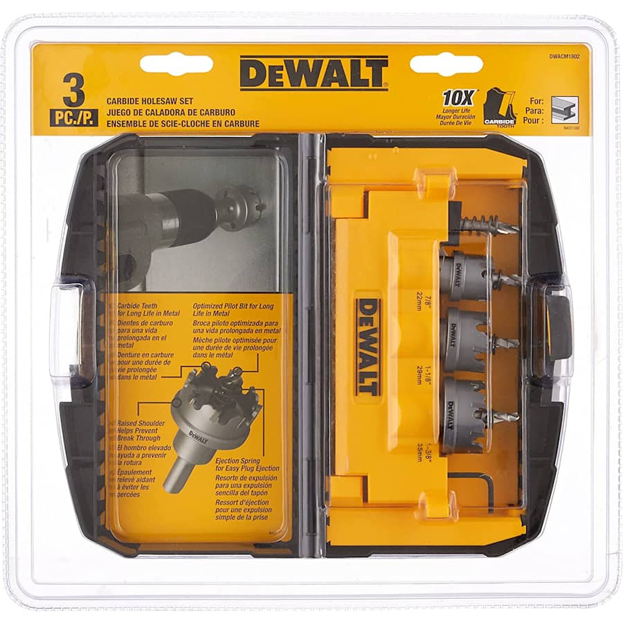 DeWalt 3-Piece Hole Saw Kit for $79
