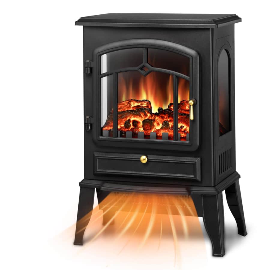 15" 1,500W Electric Infrared Fireplace Heater for $75