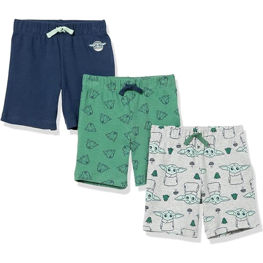 Amazon Essentials Baby Boys' Star Wars Shorts 3-Pack for $3