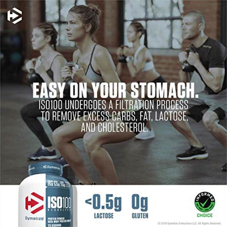 Dymatize ISO 100 Whey Protein Powder with 25g of Hydrolyzed 100% Whey Isolate, Gluten Free, Fast for $52