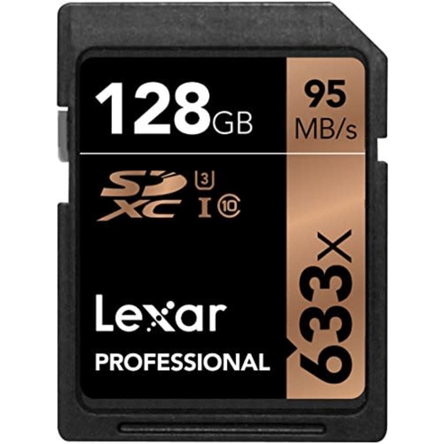 Lexar Professional 633x 128GB SDXC UHS-I/U3 Card (Up to 95MB/s Read) w/Image Rescue 5 Software - for $60