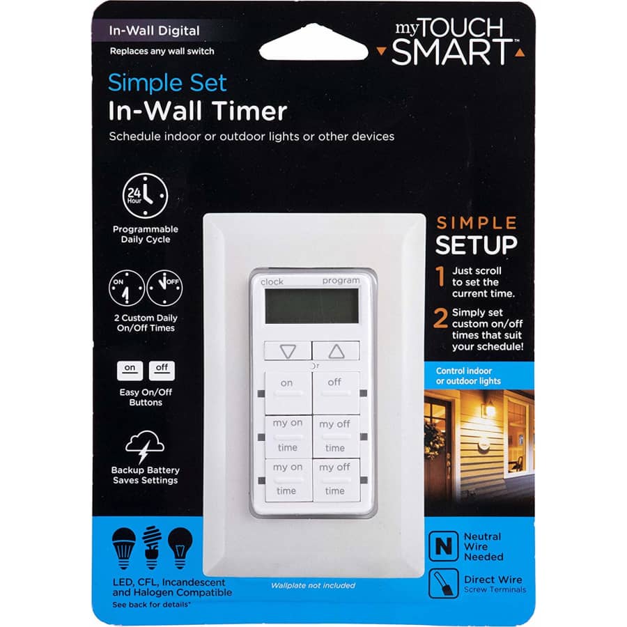 myTouchSmart Simple Set In-Wall Digital Timer for $19 myTouchSmart Simple Set In-Wall Digital Timer for $19