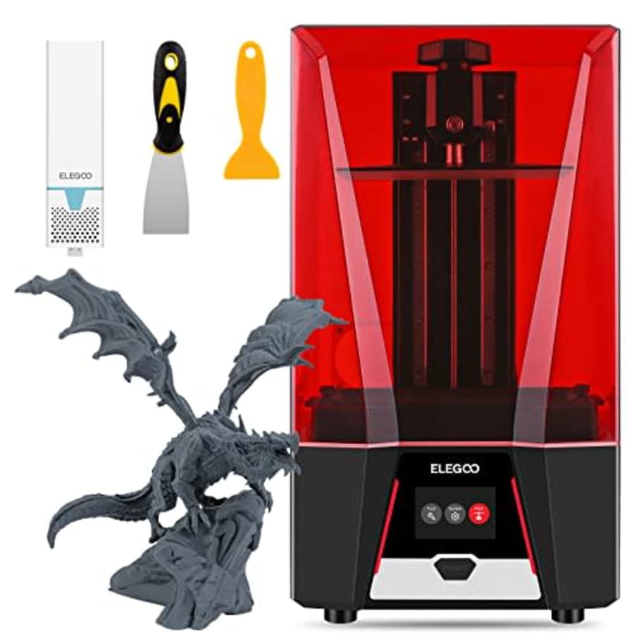 ELEGOO Saturn 2 MSLA 3D Printer with 10 inch 8K Monochrome LCD COB UV Light Source and Odor for $300