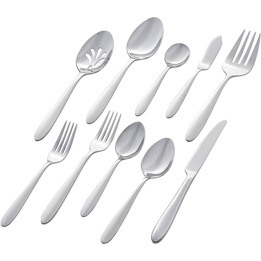Stone & Beam Round 45-Piece Stainless Steel Flatware Set for $44 Stone & Beam Round 45-Piece Stainless Steel Flatware Set for $44
