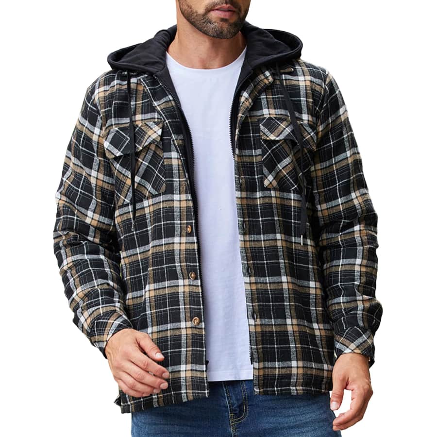 Coofandy Men's Flannel Shirt Jacket for $16