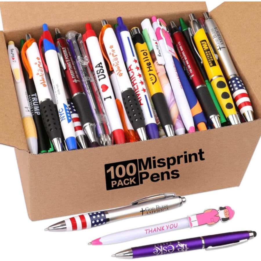 Misprint Ink Pens 100-Pack for $19