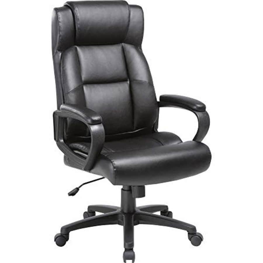 Lorell Soho High-Back Leather Executive Chair, Black for $177
