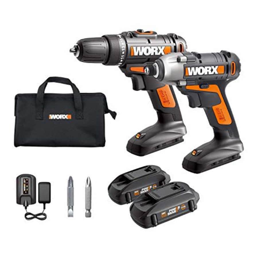 WORX WX944L 20V Cordless Drill Driver WX101L and 20V Lithium Cordless Impact Driver WX290L Combo for $140