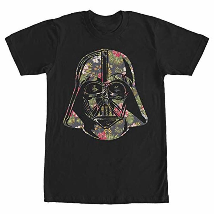 STAR WARS Men's Vader Tropical Floral Print T-Shirt, Black, XX-Large for $16