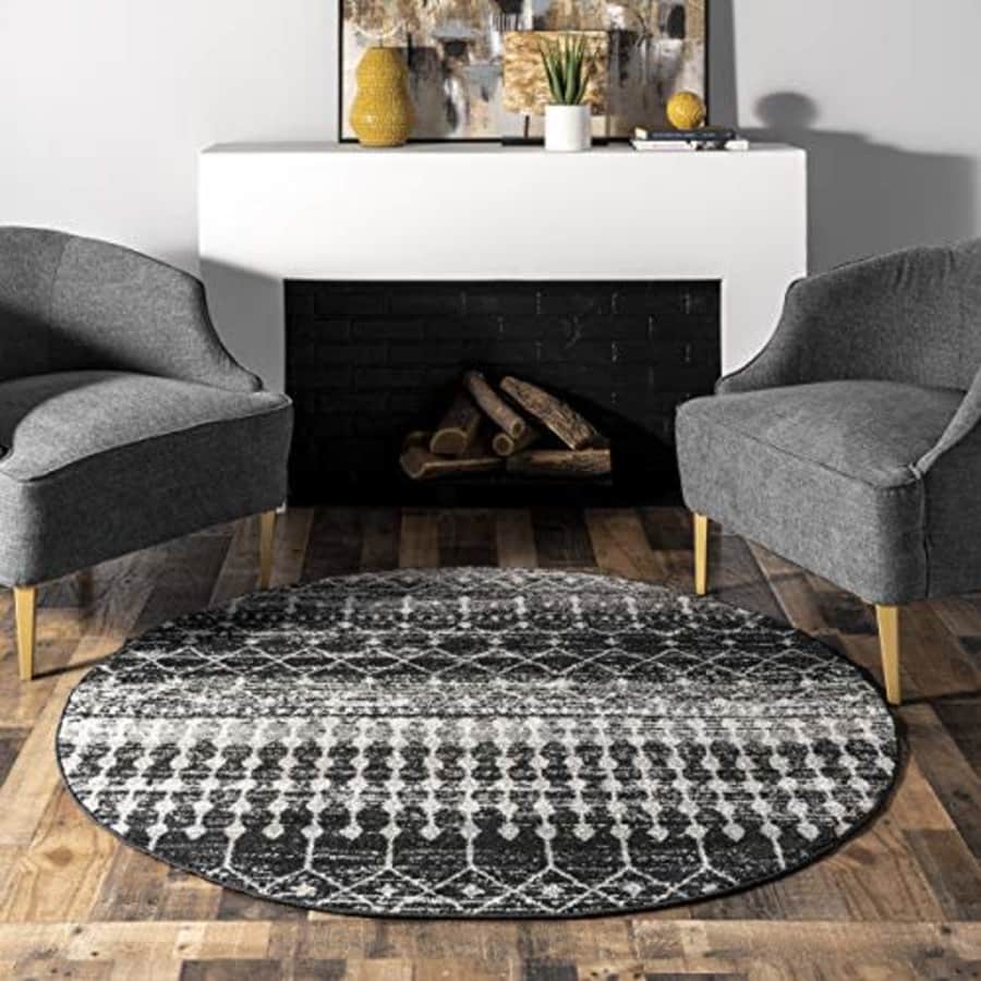 nuLOOM Moroccan Blythe Area Rug, 3' x 5' Oval, Black for $40 nuLOOM Moroccan Blythe Area Rug, 3' x 5' Oval, Black for $40