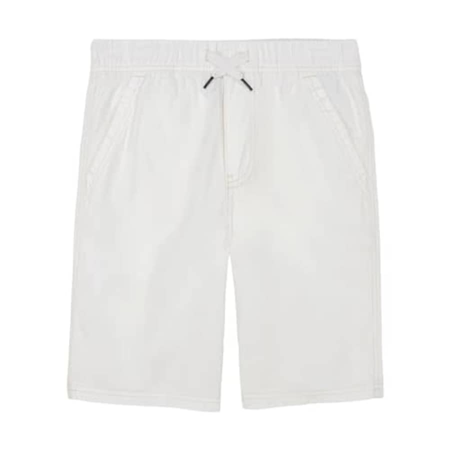 Tommy Hilfiger Boys' Pull-on Woven Short, Drawstring Closure, Fresh White Solid for $19