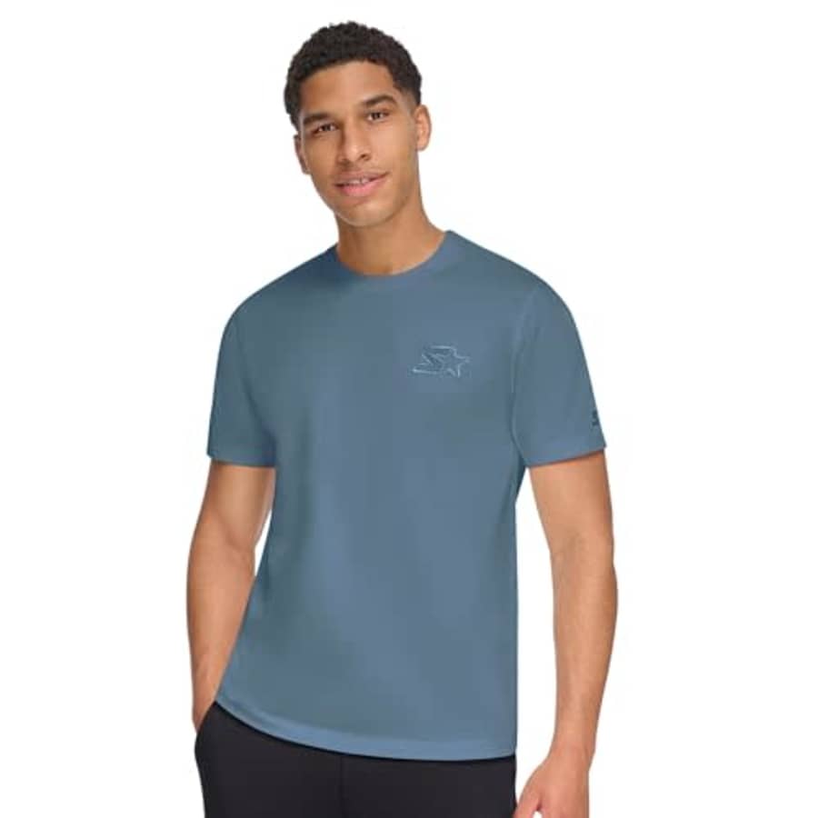 Starter Men's Soft Embriodered T-shirt, Stormy Grey for $12 Starter Men's Soft Embriodered T-shirt, Stormy Grey for $12