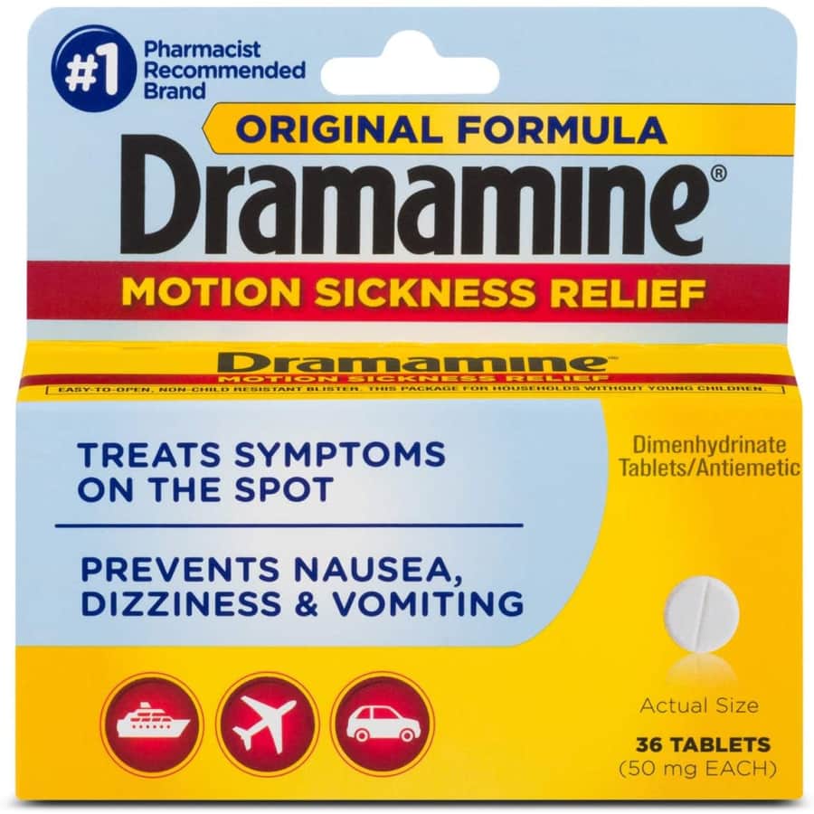 Dramamine Original Formula Motion Sickness Relief | 36 Count for $10 Dramamine Original Formula Motion Sickness Relief | 36 Count for $10