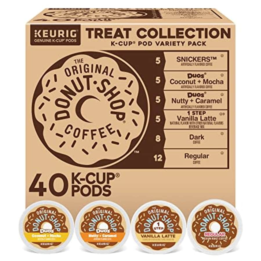 The Original Donut Shop Coffee Variety Pack, Keurig Single Serve K-Cup Pods, 40 Count for $21 The Original Donut Shop Coffee Variety Pack, Keurig Single Serve K-Cup Pods, 40 Count for $21