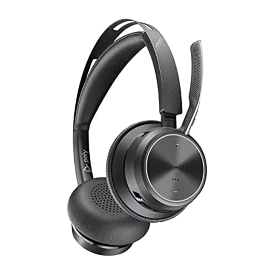 Poly - Voyager Focus 2 Office USB-A (Plantronics) - Bluetooth Dual-Ear (Stereo) Headset with Boom for $170