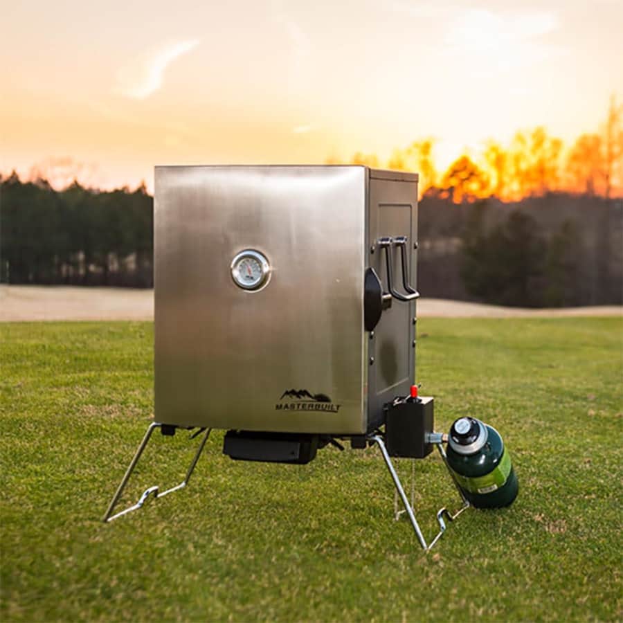 Masterbuilt Portable Stainless Steel Gas Smoker for $55 Masterbuilt Portable Stainless Steel Gas Smoker for $55