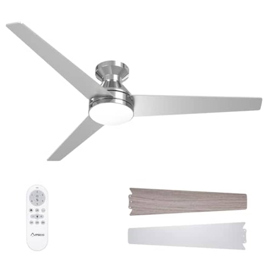 Amico Power Amico Ceiling Fans with Lights, 52 inch Low Profile Ceiling fan with Light and Remote Control, for $101