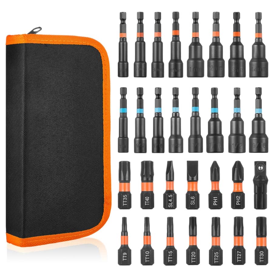 Vastar 30-Piece Magnetic Nut Driver and 14-Piece Screwdriver Bit Set for $15
