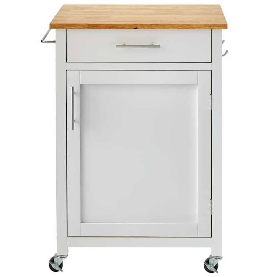 StyleWell Glenville 1-Drawer Kitchen Cart w/ Butcher Block Top for $93