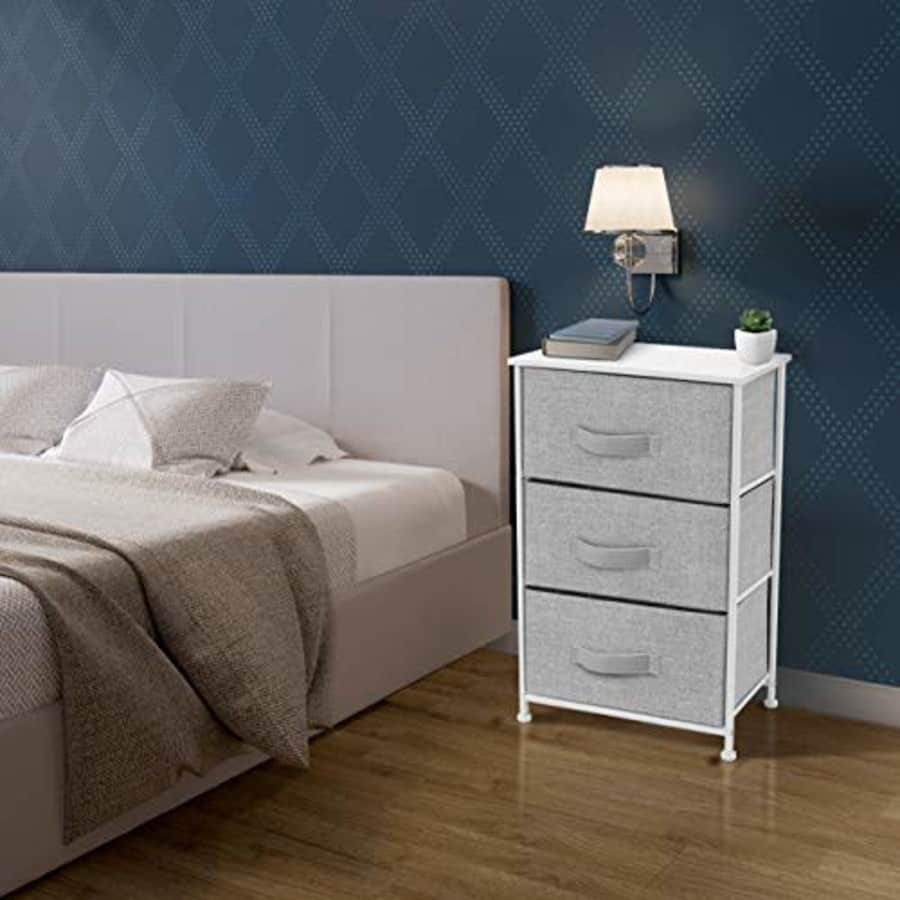 Sorbus Nightstand with 3 Drawers - Bedside Furniture & Night Stand End Table Dresser with Steel for $32 Sorbus Nightstand with 3 Drawers - Bedside Furniture & Night Stand End Table Dresser with Steel for $32