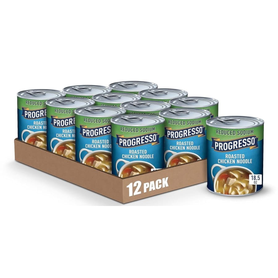 Progresso Reduced Sodium Roasted Chicken Noodle Soup 18.5-oz. Can 12-Pack for $15.65 via Sub & Save