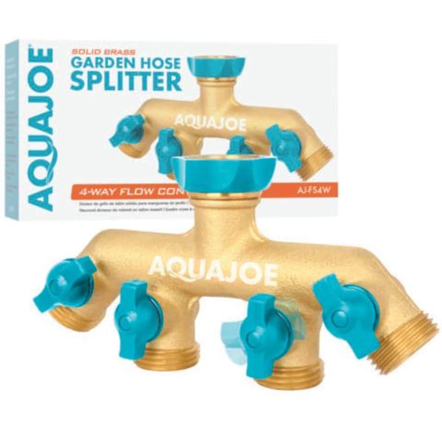 Aqua Joe Solid Brass 4-Connection Garden Hose Splitter for $11 Aqua Joe Solid Brass 4-Connection Garden Hose Splitter for $11