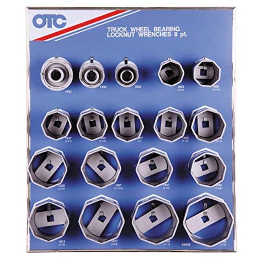OTC 9851 8-Point Wheel Bearing Locknut Socket Set with Tool Board for $1,233 OTC 9851 8-Point Wheel Bearing Locknut Socket Set with Tool Board for $1,233
