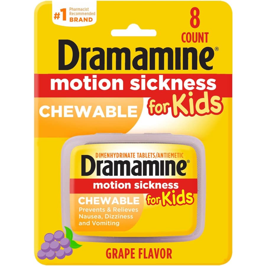 Dramamine Motion Sickness Kids' Chewable 8-Count for $3.15 via Sub & Save