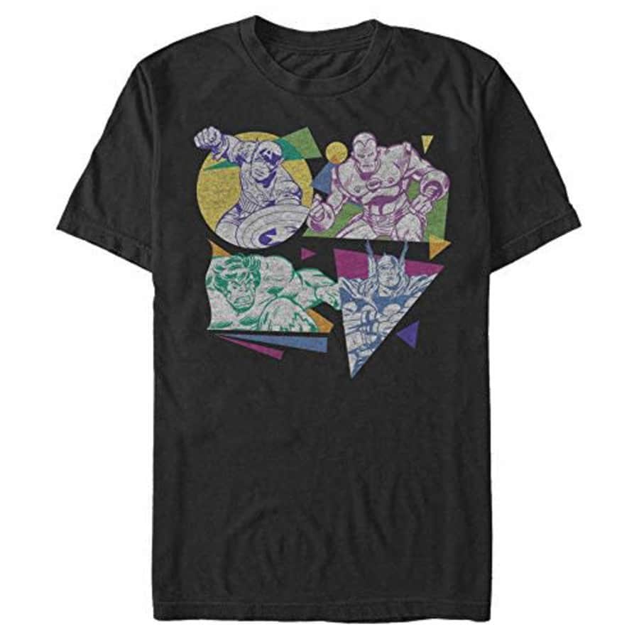 Marvel Men's T-Shirt, Black, XXXXX-Large for $11
