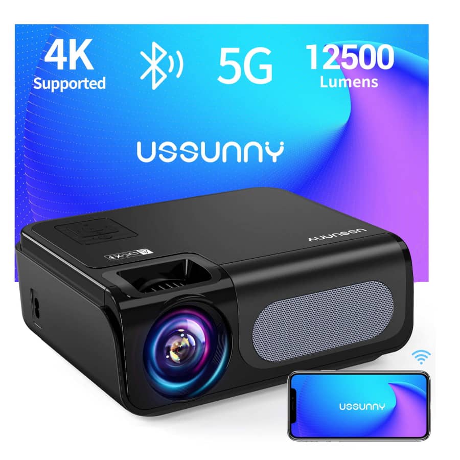 Ussunny 5G WiFi 1080p Home Theater Projector for $168 Ussunny 5G WiFi 1080p Home Theater Projector for $168
