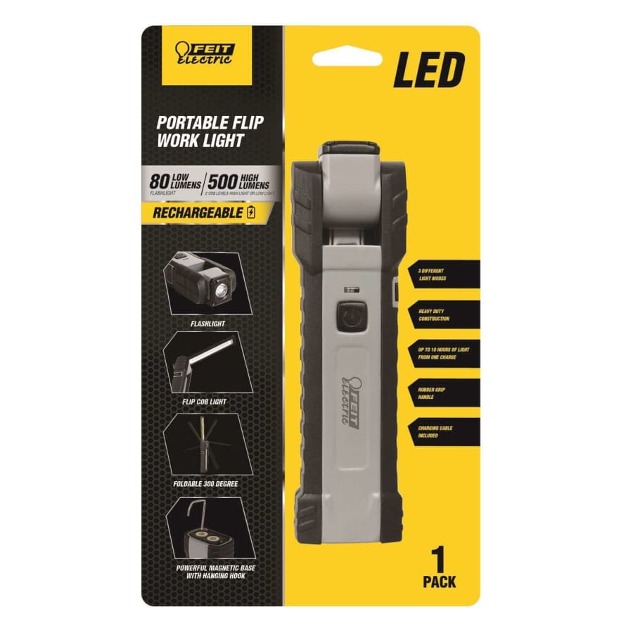 Feit Electric 80/500 lumens LED Rechargeable Handheld Work Light w/Magnet for $20 Feit Electric 80/500 lumens LED Rechargeable Handheld Work Light w/Magnet for $20