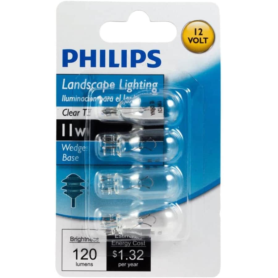 Philips Halogen Landscape Lighting T5 4-Pack for $5