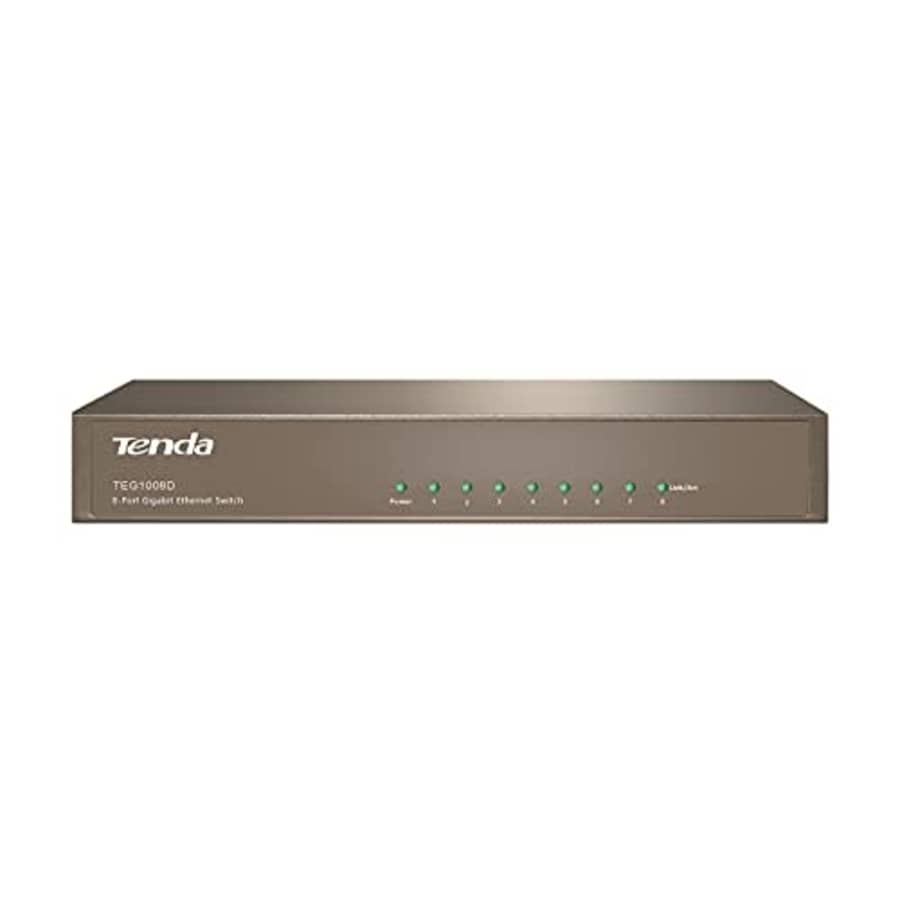 Tenda 8 Port Gigabit Switch, Unmanaged Network Switch, Ethernet Switch, Office Ethernet Splitter, for $12