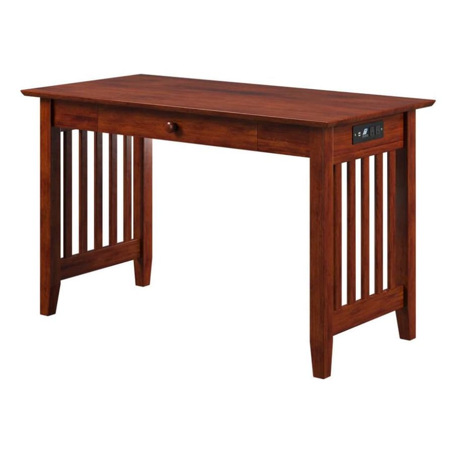 Atlantic Furniture Mission 48" 1-Drawer Solid Hardwood Desk w/ USB Charger for $204