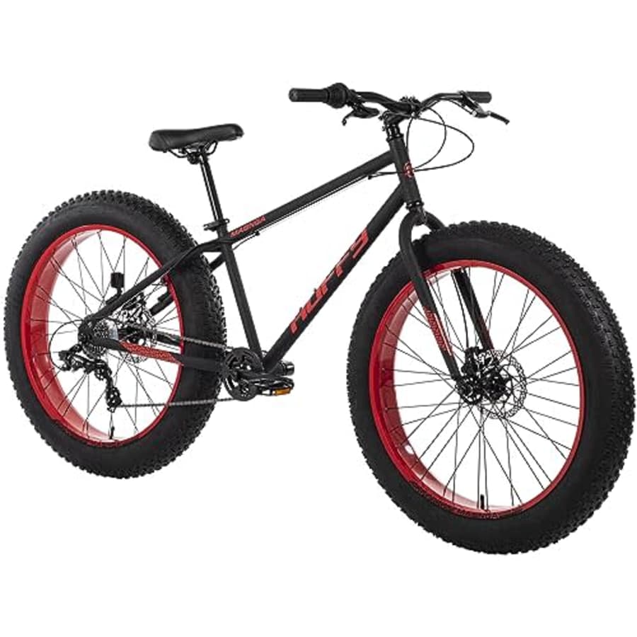 Huffy Maunga Mens Fat Tire Bike, 4-Inch Knobby Tires, Off-Road Mountain Bike, Dual Disc Brakes, for $524 Huffy Maunga Mens Fat Tire Bike, 4-Inch Knobby Tires, Off-Road Mountain Bike, Dual Disc Brakes, for $524