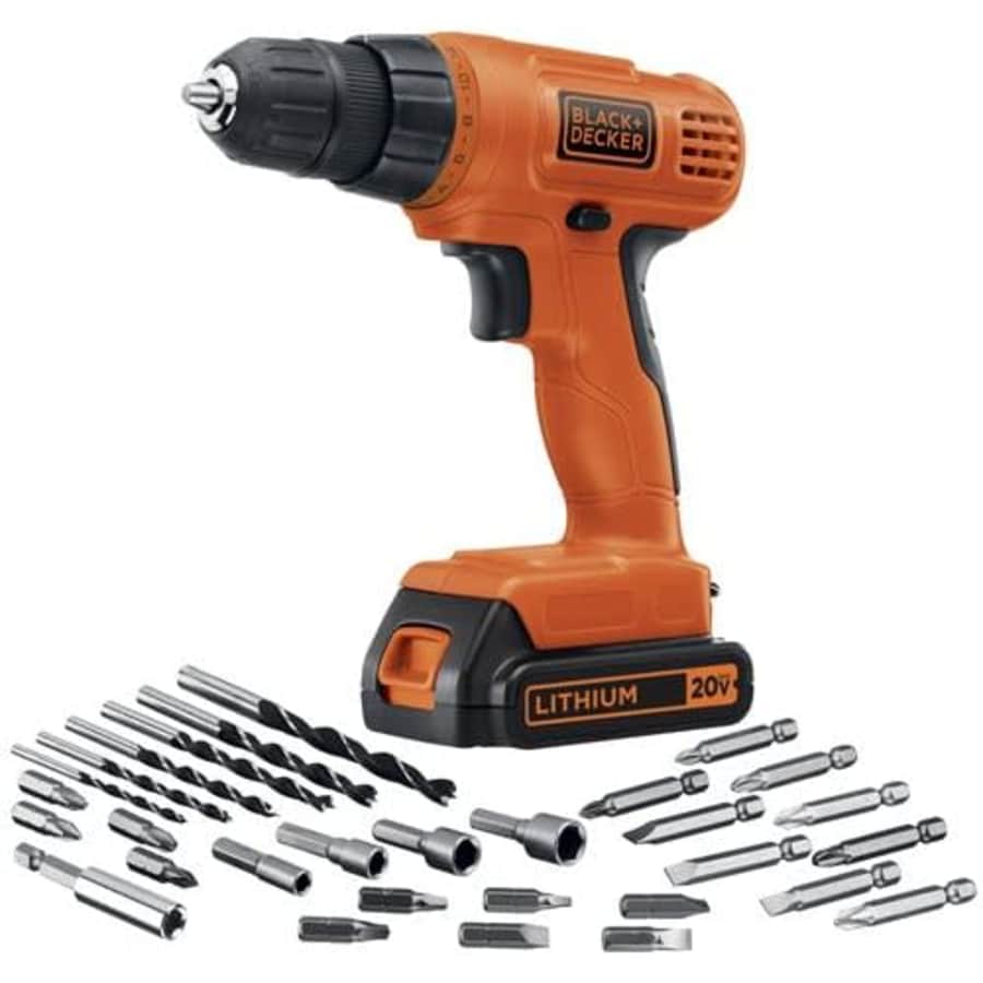 Black+Decker Black + Decker 20V Max Cordless Drill / Driver w/ 30-Piece Accessory Set for $49