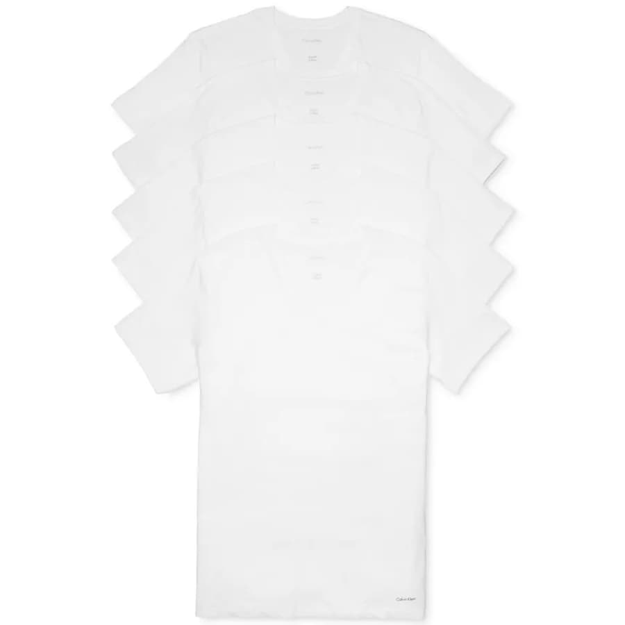 Calvin Klein Men's Cotton V-Neck Undershirts 5-Pack for $24