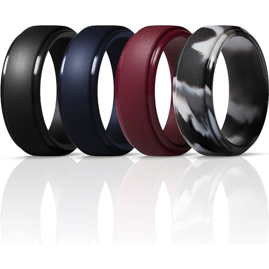 ThunderFit Men's Silicone Ring 4-Pack for $14 ThunderFit Men's Silicone Ring 4-Pack for $14