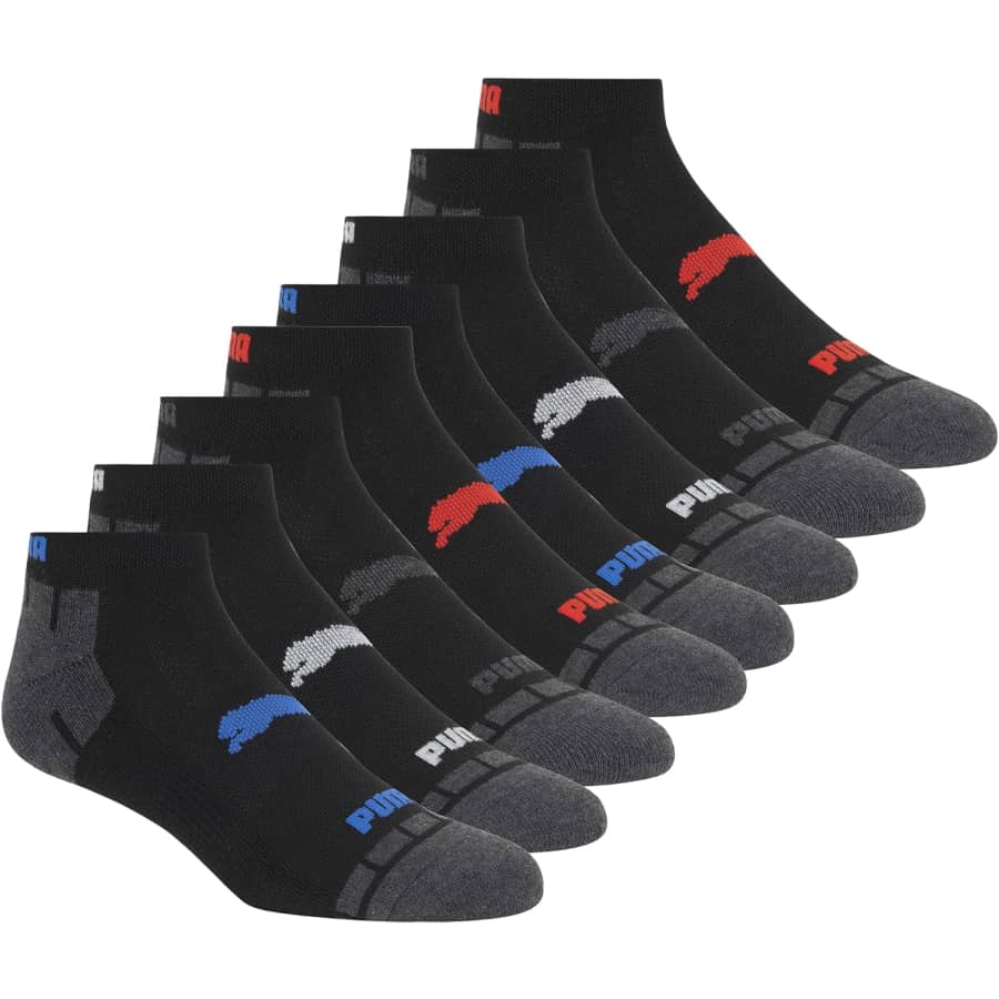 PUMA Men's Low-Cut Socks 8-Pair Pack for $10 PUMA Men's Low-Cut Socks 8-Pair Pack for $10