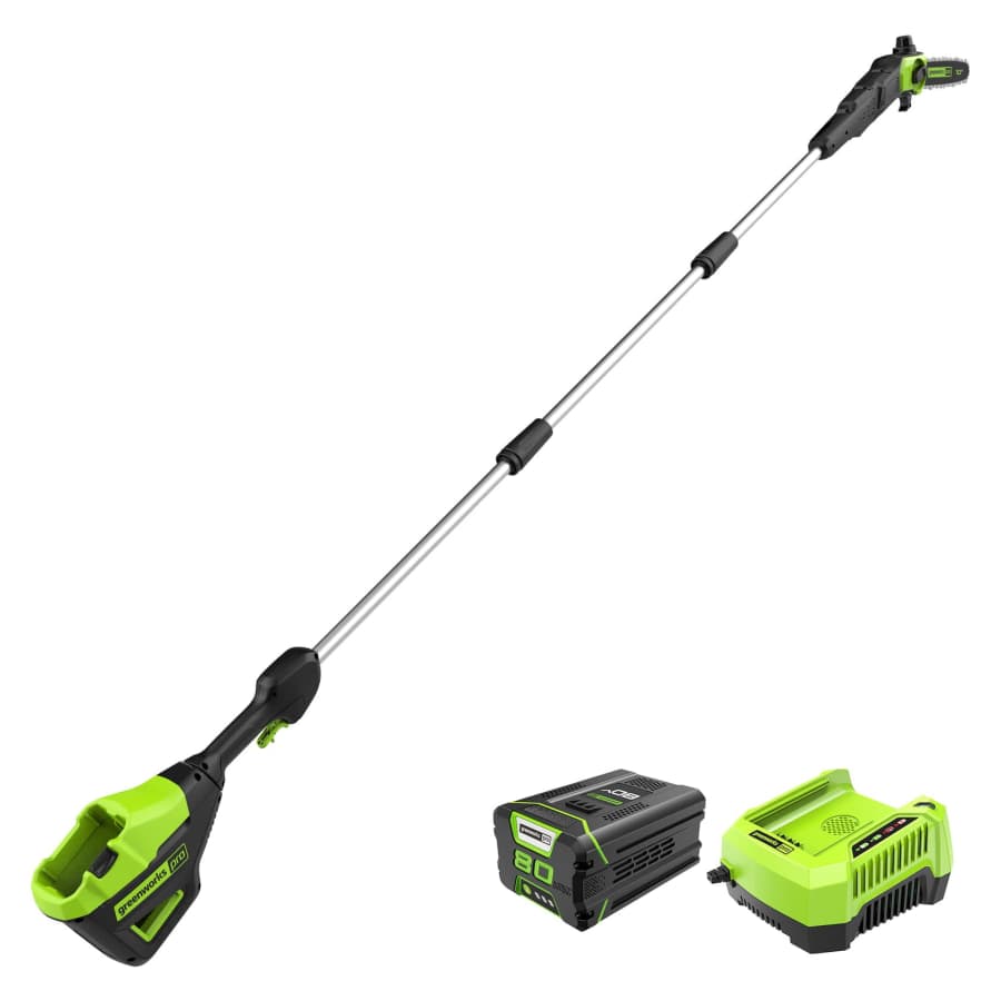 Greenworks 80V 10" Cordless Battery Polesaw for $148